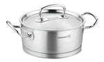 2.8L S/S LOW POT W/LID - 11.5"x9.5"