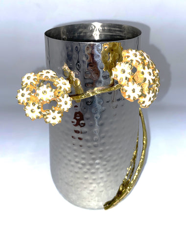 8" S/S VASE - FLOWER DESIGN