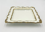 8" SQUARE PLATE-GOLD DESIGN - 48/CS