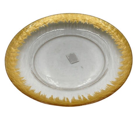 10.75"ROUND PLATE W/GOLD DESIGN