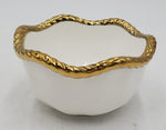 4" BOWL-ROUND-GOLD RIM