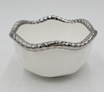 4" BOWL-ROUND-SILVER RIM