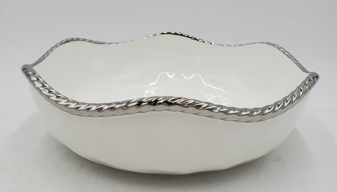 10" BOWL-ROUND-SILVER RIM