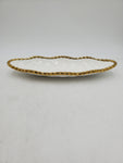 14"x5" PLATTER-OVAL-GOLD RIM