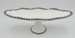 14"x5"x4.5" FOOTED BOWL-OVAL-SILVER RIM