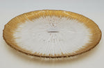 12.5" ROUND GLASS PLATE-GOLD