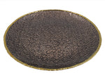 10.5" ROUND GLASS PLATE-BROWN