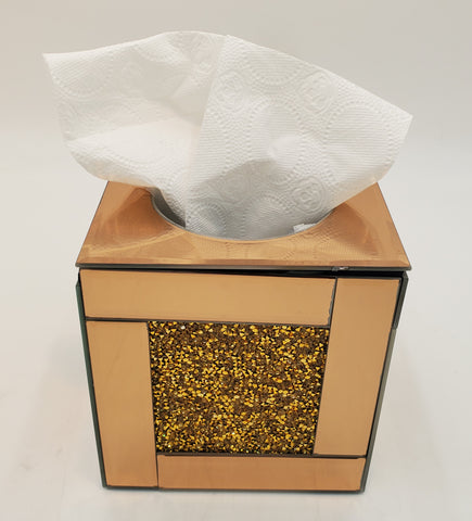 GLITTER NAPKIN HOLDER-GOLD