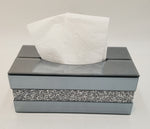 GLITTER NAPKIN HOLDER-SILVER