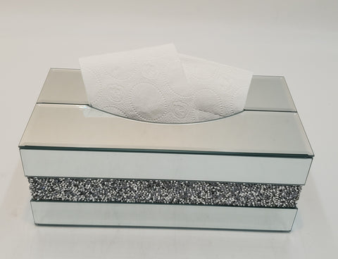 GLITTER NAPKIN HOLDER-SILVER