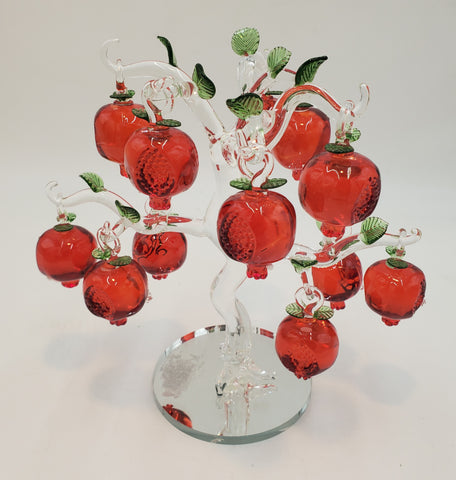 9.75"X10"X6.5"FRUIT GLASS DECO