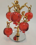 6.75"X5"FRUIT GLASS DECOR-GOLD