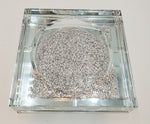 5.75"x1.75" GLITTER ASHTRAY-SILVER