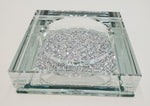 5"x1.75"GLITTER ASHTRAY-SILVER