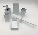 5 PC PLASTIC BATHROOM SET