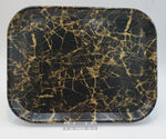 13.5"x10.5" TRAY-BL/GOLD-SMALL