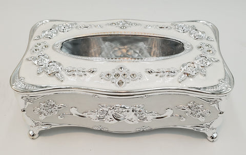 8.5"x3" NAPKIN HOLDER-SILVER D