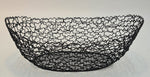 1"x8"x4.5"OVAL BASKET -BLACK