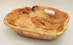 WOODEN DEEP PLATTER W/HANDLE