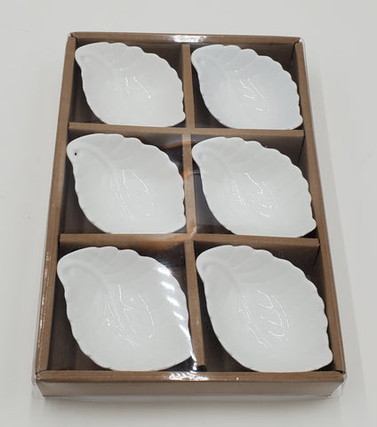 6PC SMALL PORCELAIN DISH-SQUARE