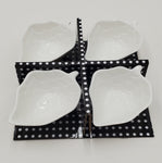 4 PC SMALL PORCELAIN DISH - 3"x2.5"