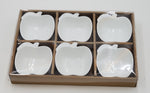 6 PC SMALL APPLE DISH-SQUARE - 3.75"x3.5"