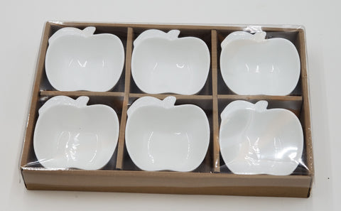 6 PC SMALL APPLE DISH-SQUARE - 3.75"x3.5"