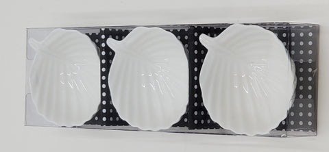 3 PC SMALL PORCELAIN DISH - 4"x3.5"