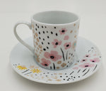 12 PC COFFEE SET-FLOWER DESIGN