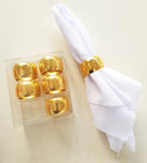 1.5"x1"- 6 PC NAPKIN RING-GOLD