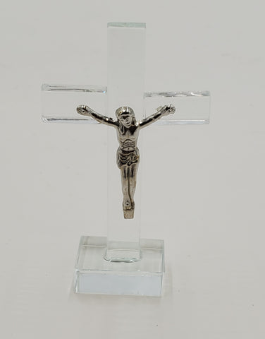 3.5"x2" CROSS GLASS DECOR