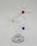 9.5"x3" GLASS FLOWER DECOR