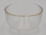 MINI GLASS BOWL W/GOLD RIM