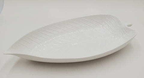 14"x7" PORCELAIN LEAF PLATTER