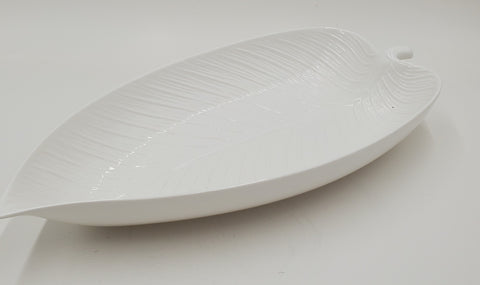 16.25"x8.5" PORCELAIN LEAF PLATTER