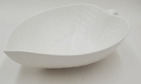 13.5" PORCELAIN LEAF BOWL