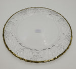 12.5"GLASS PLATE-GOLD RIM