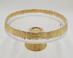 8.75"x5.75"  GLASS FOOTED BOWL-GOLD