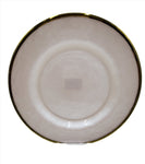 8"GLASS PLATE-PEARL WHITE/GOLD