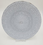 10.5" GLASS PLATE-SILVER DESIG