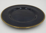 10.5" GLASS PLATE-BLACK/GOLD