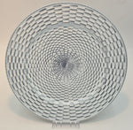 13" CHARGER PLATE-WHITE/SILVER