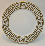 13" CHARGER PLATE-WHITE/GOLD