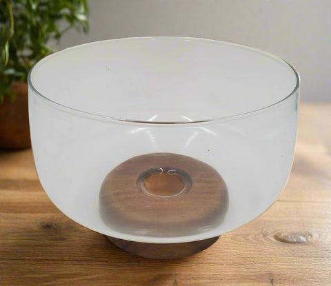 8.25"x6.5" GLASS FOOTED BOWL