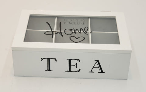 9"x6"x3" WOODEN TEA CHEST-WHIT