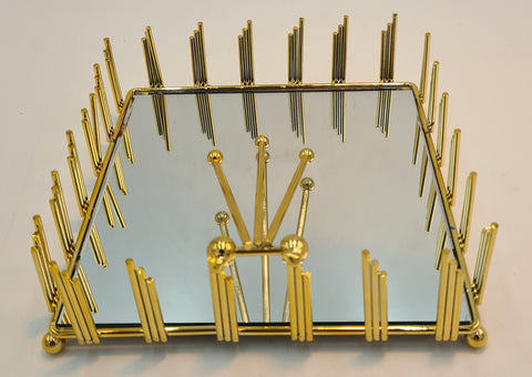 MIRRORED NAPKIN HOLDER-GOLD-