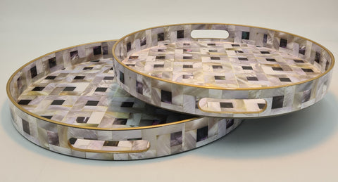 2 PC TRAY SET-ROUND