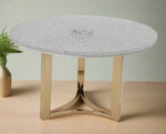 11"x6" ROUND STAND W/PLATE -GOLD