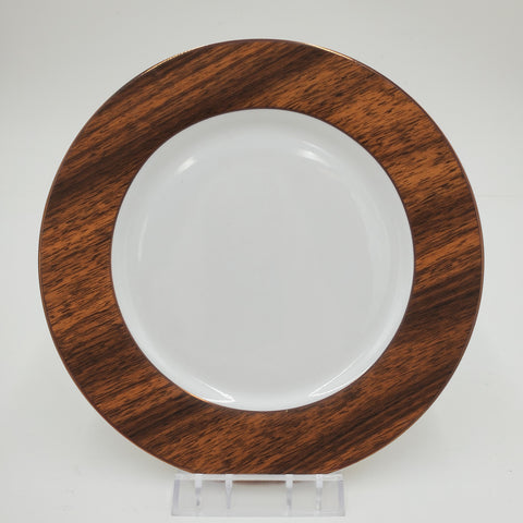 8" DESSERT PLATE-BROWN DESIGN