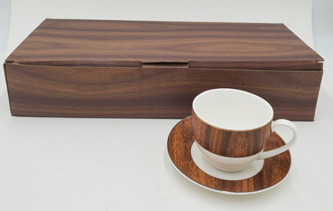 3.5"x3" - 6 PC TEA SET-BROWN DESIGN